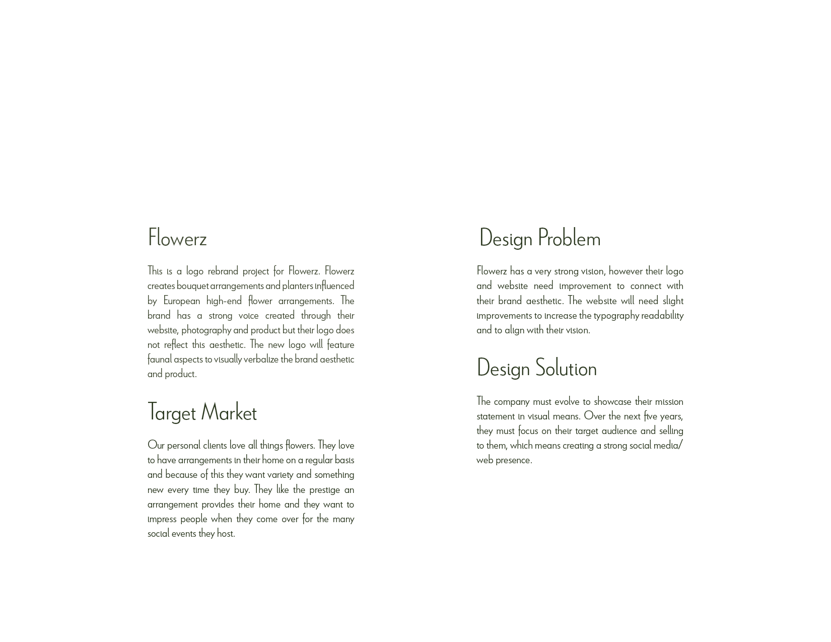 Flowerz Design Problem